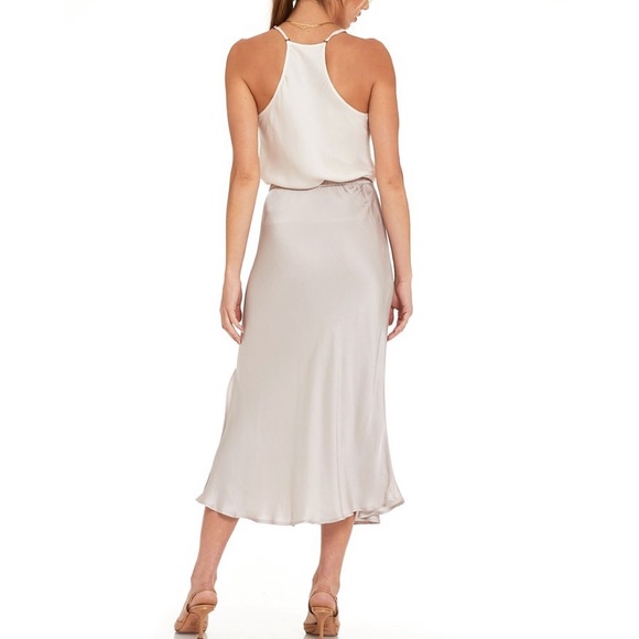 young fabulous & broke satin midi skirt - Picture 2 of 4